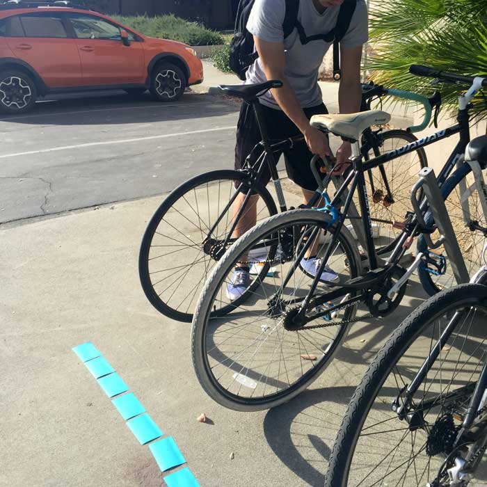 Student using the prototype