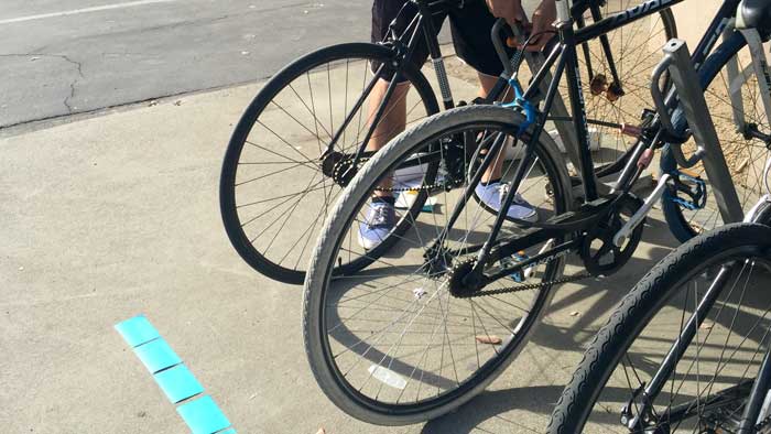 Student using the prototype