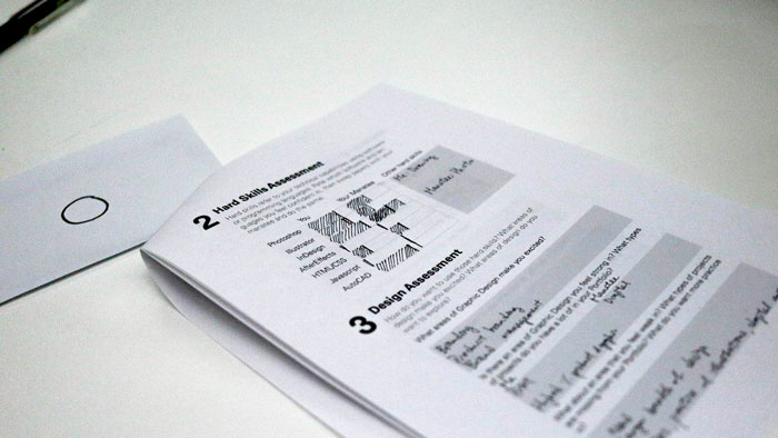 A completed worksheet